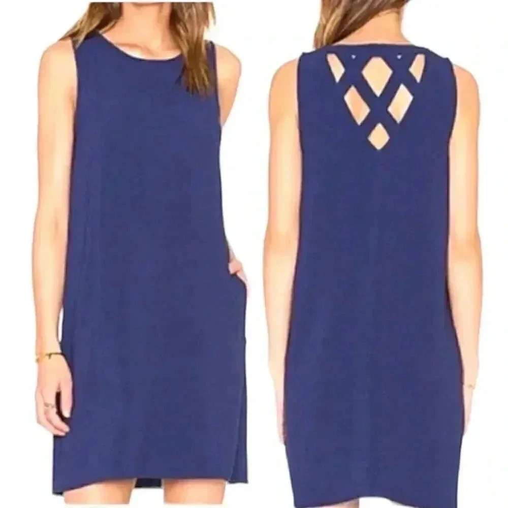 Jack by BB Dakota Crepe Shift Dress w/ Pockets